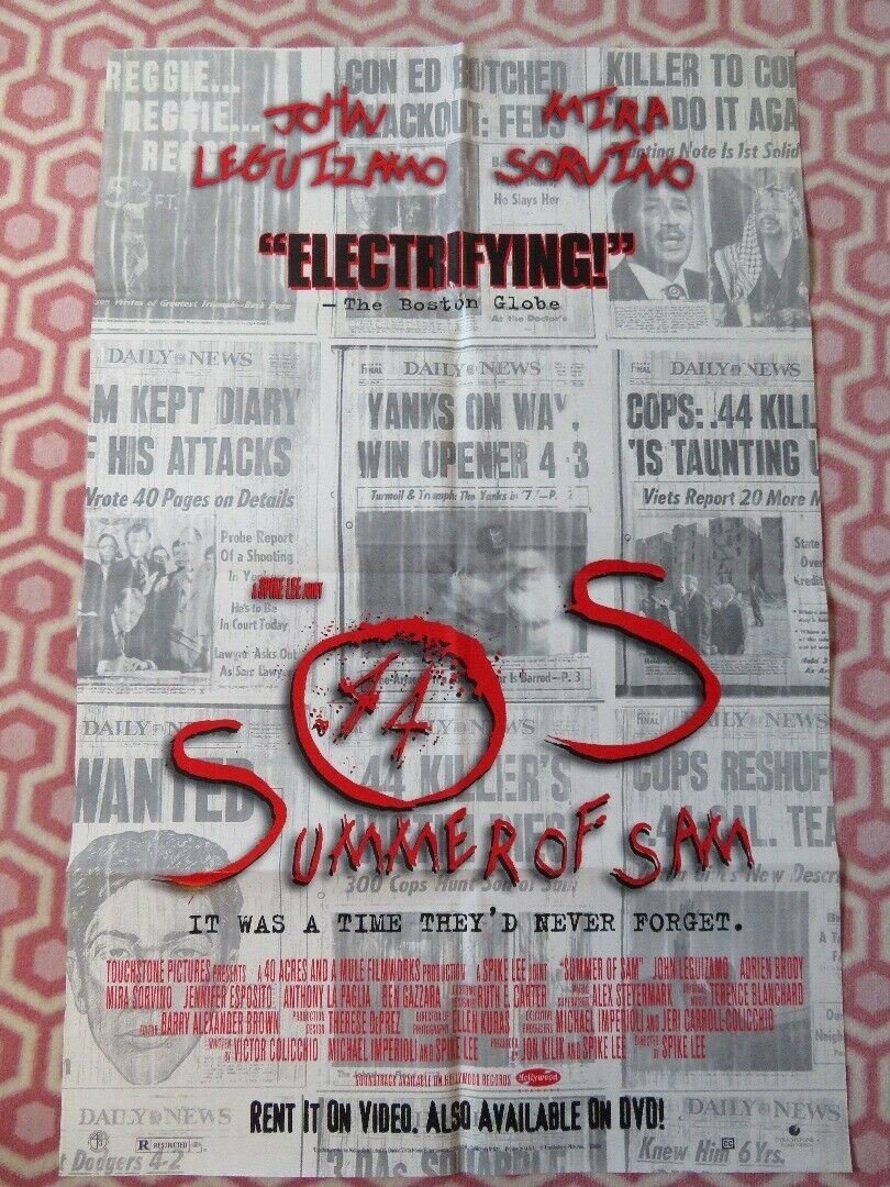 SUMMER OF SAM S.O.S VIDEO DVD ONE SHEET FOLDED POSTER JOHN LEGUIZAMO 1999 Movie posters