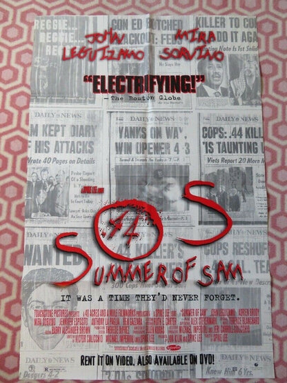 SUMMER OF SAM S.O.S VIDEO DVD ONE SHEET FOLDED POSTER JOHN LEGUIZAMO 1999 Movie posters
