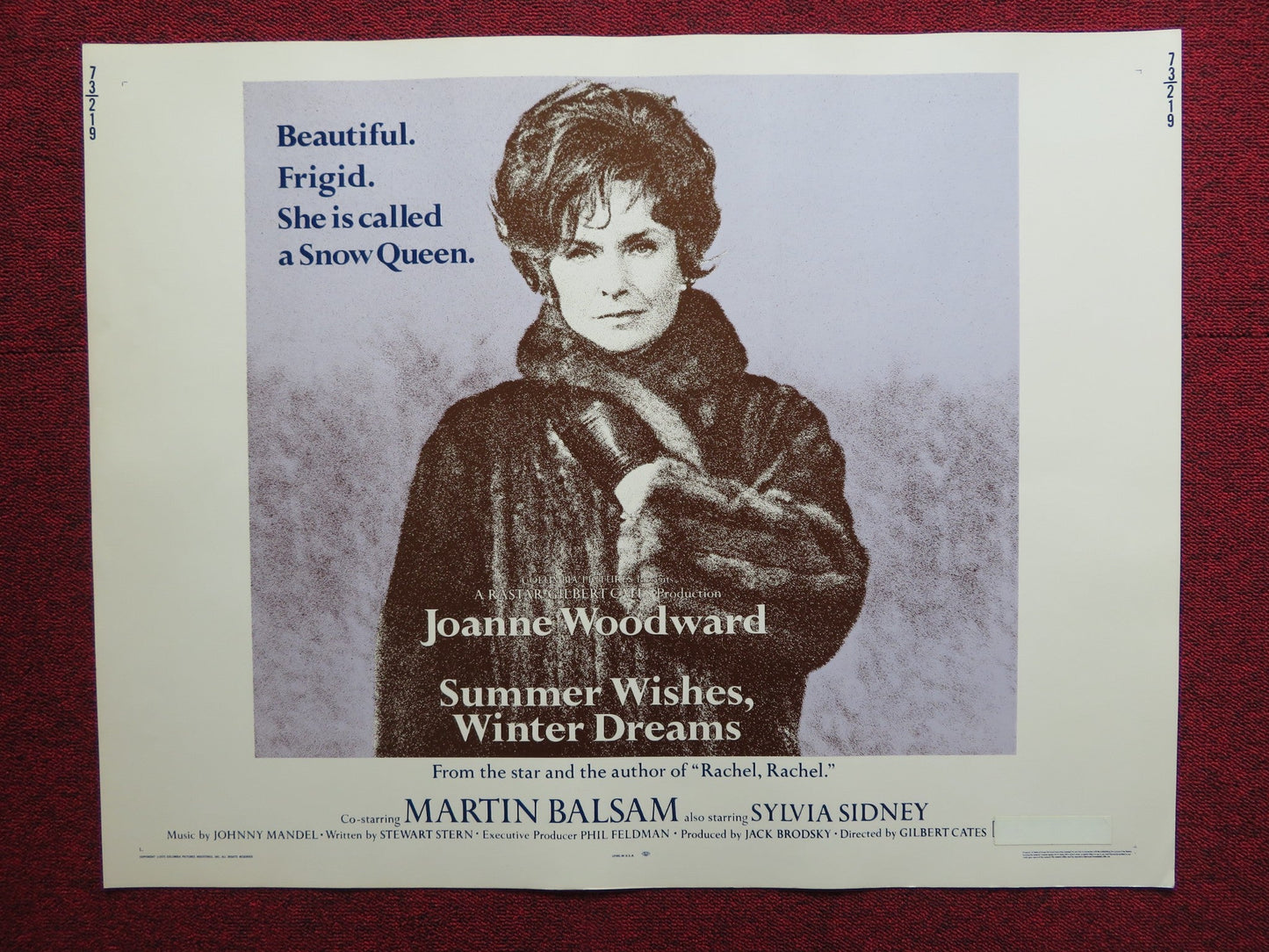 SUMMER WISHES, WINTER DREAMS US HALF SHEET (22"x 28") POSTER J WOODWARD 1973 Rendezvous Cinema Movie posters