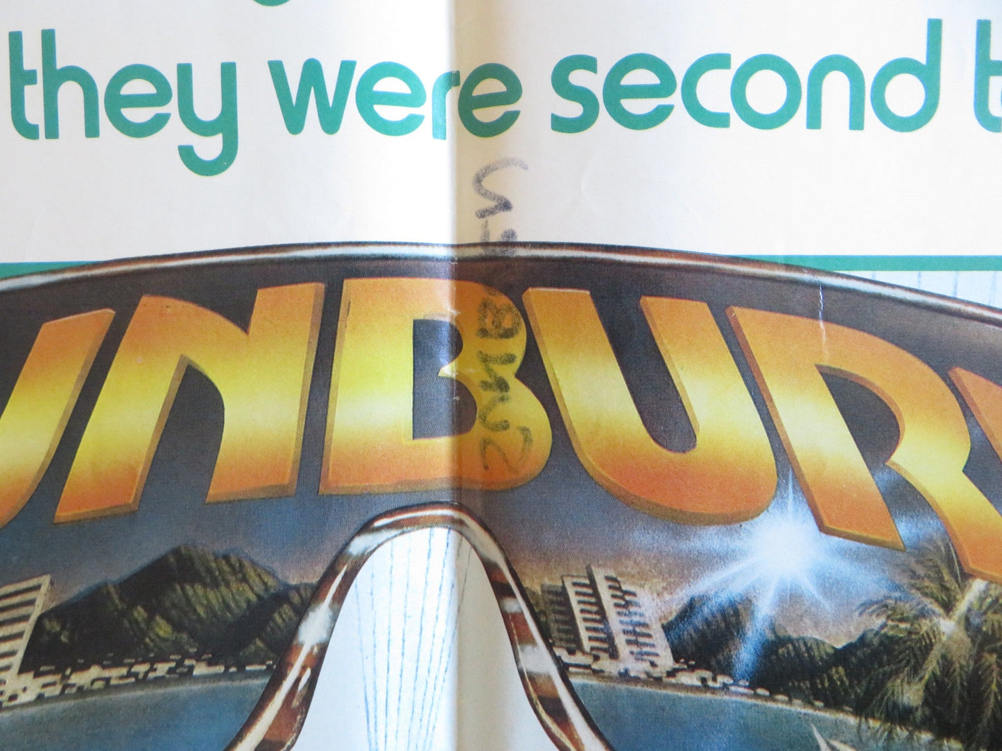 SUNBURN FOLDED US ONE SHEET POSTER FARRAH FAWCETT CHARLES GRODIN 1979 Rendezvous Cinema Movie posters