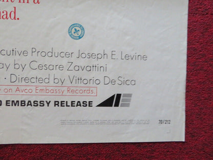 SUNFLOWER FOLDED US ONE SHEET POSTER LUDMILA SAVELYEVA 1970 Movie posters