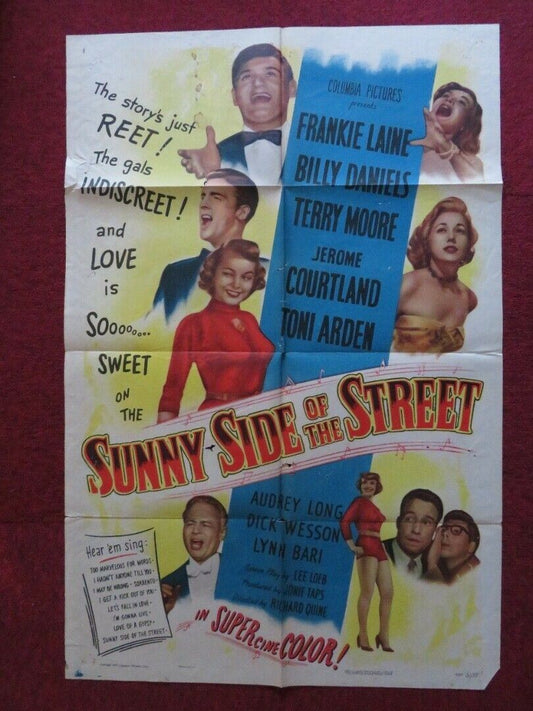 SUNNY SIDE OF THE STREET FOLDED US ONE SHEET POSTER FRANKIE LAINE 1951 Movie posters
