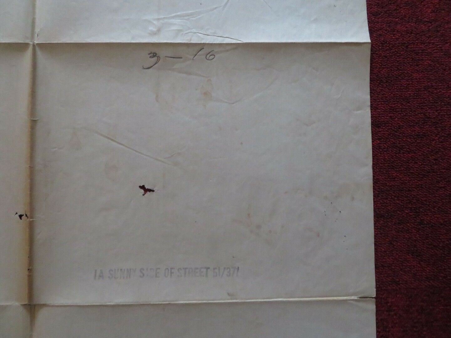 SUNNY SIDE OF THE STREET FOLDED US ONE SHEET POSTER FRANKIE LAINE 1951 Movie posters