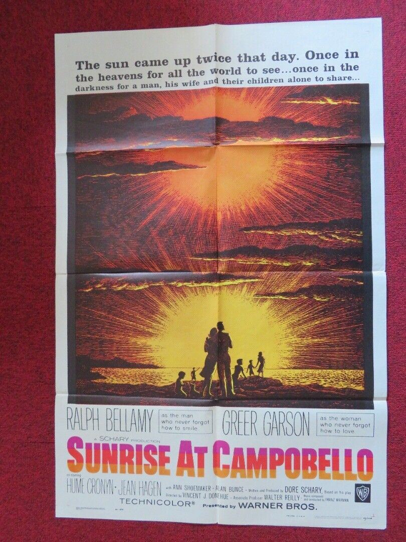 SUNRISE AT CAMPOBELLO FOLDED US ONE SHEET POSTER LUDMILA SAVELYEVA 1960 - Rendezvous Cinema
