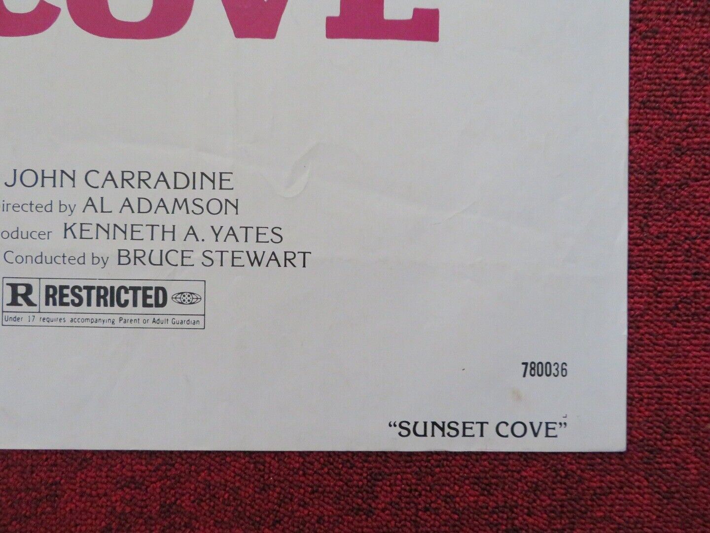 SUNSET COVE FOLDED US ONE SHEET POSTER JAY B.LARSON KAREN FREDRIK 1978 Movie posters