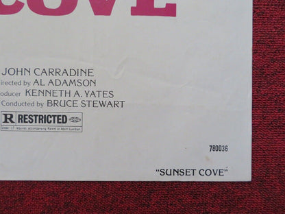 SUNSET COVE FOLDED US ONE SHEET POSTER JAY B.LARSON KAREN FREDRIK 1978 Movie posters