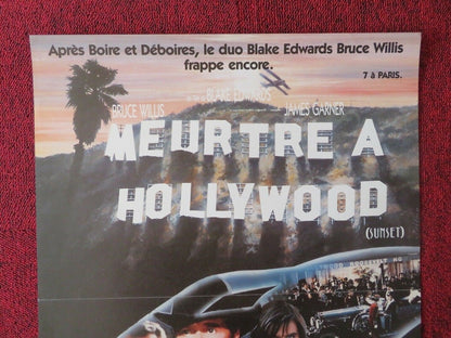 SUNSET FRENCH (15"x 21") POSTER BRUCE WILLIS JAMES GARNER 1988 - Rendezvous Cinema
