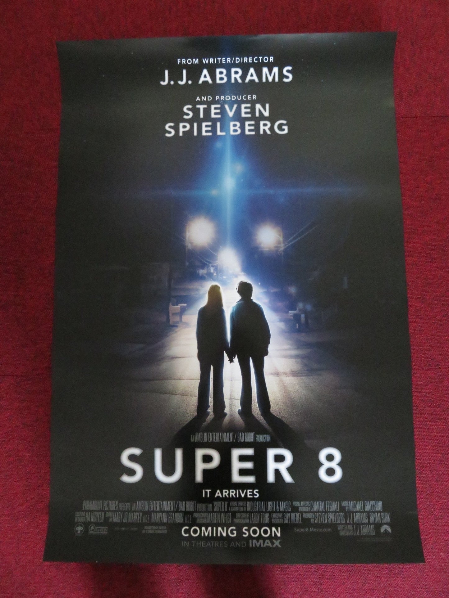 SUPER 8 - B US ONE SHEET ROLLED POSTER SPIELBERG ELLE FANNING J. COURTNEY 2011 Rendezvous Cinema Movie posters