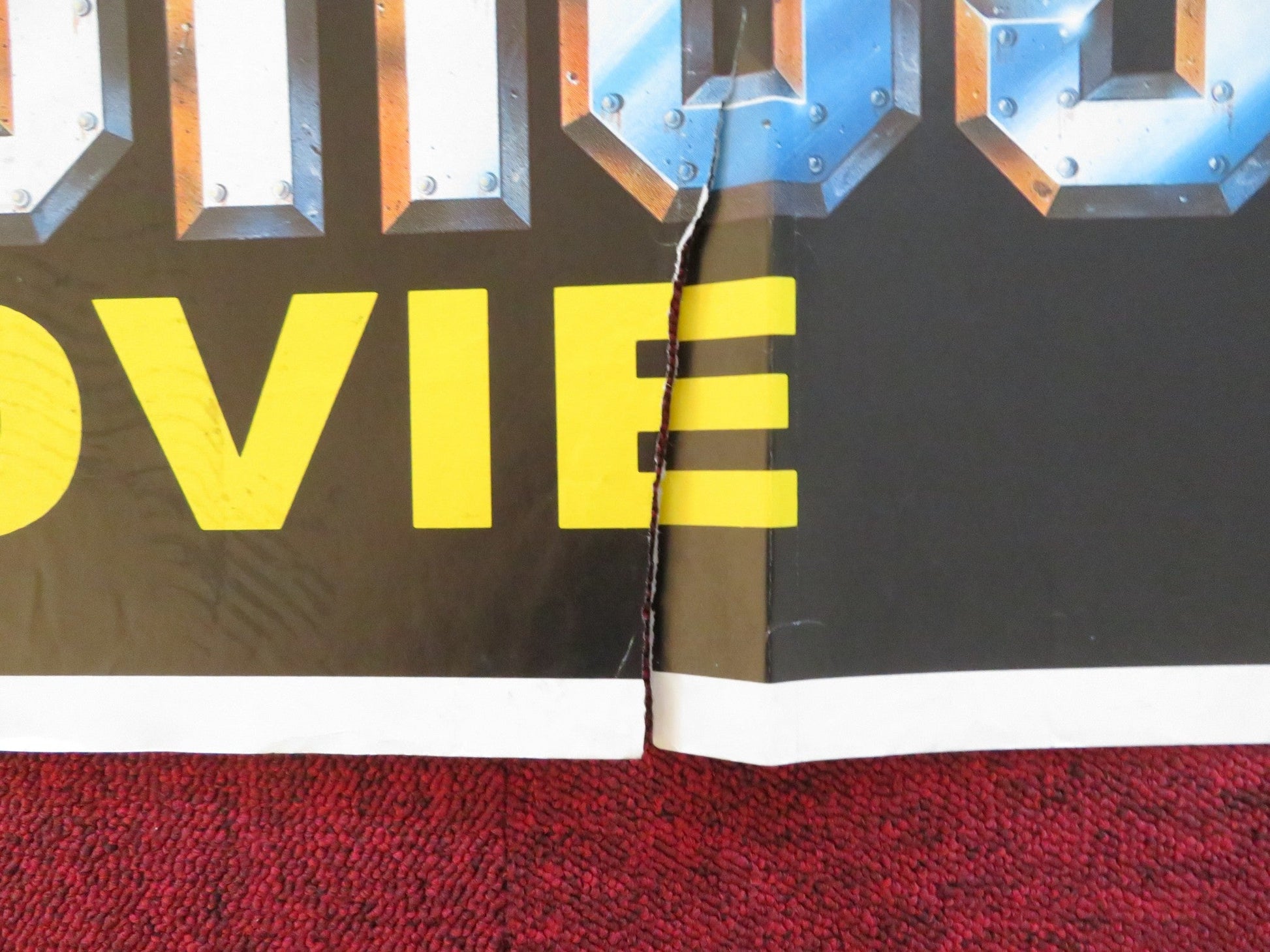 SUPER MARIO BROS. UK QUAD POSTER FOLDED BOB HOSKINS JOHN LEGUIZAMO 1993 Rendezvous Cinema Movie posters