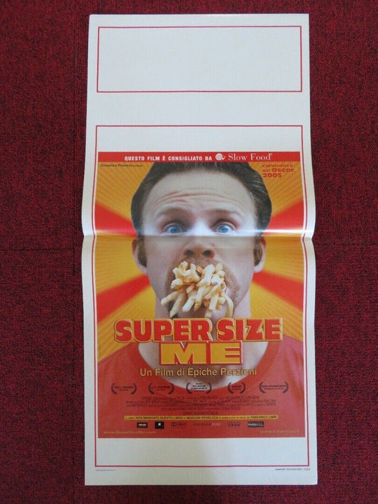 SUPER SIZE ME ITALIAN LOCANDINA (27.5"x13") POSTER MORGAN SPURLOCK 2005 - Rendezvous Cinema