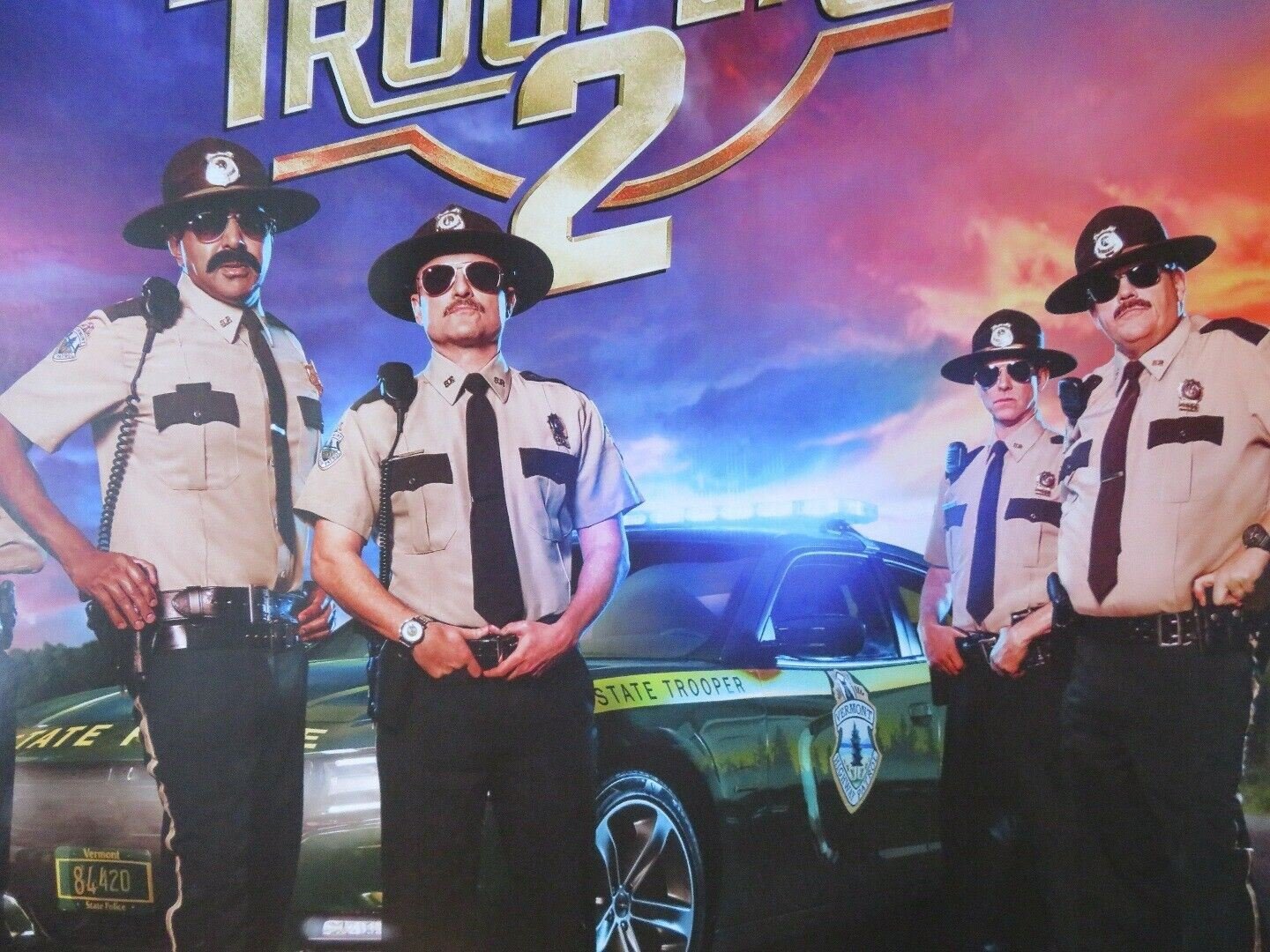 SUPER TROOPERS 2 BRITISH QUAD (30"x 40") ROLLED POSTER SEANN WILLIAM SCOTT 2018 Movie posters