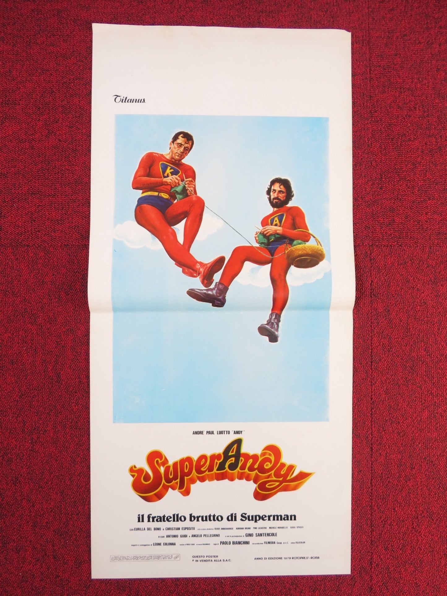 SUPERANDY, IL FRATELLO BRUTTO DI SUPERMAN ITALIAN LOCANDINA POSTER LUOTTO 1979 Rendezvous Cinema Movie posters