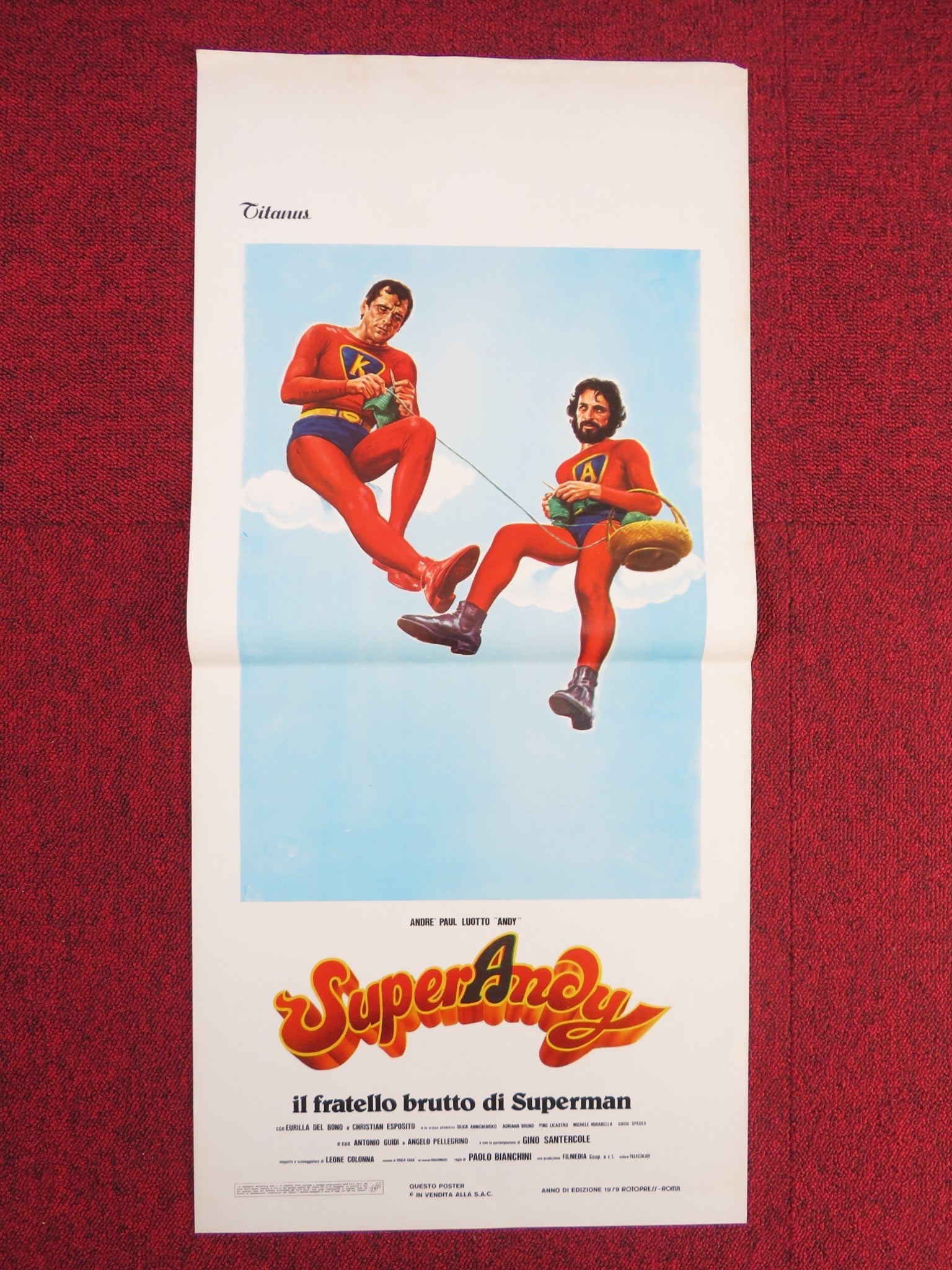 SUPERANDY, IL FRATELLO BRUTTO DI SUPERMAN ITALIAN LOCANDINA POSTER LUOTTO 1979 Rendezvous Cinema Movie posters