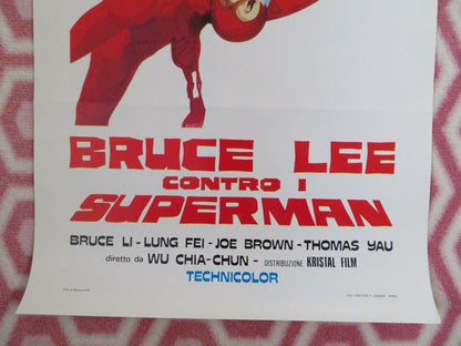 SUPERDRAGON VS SUPERMAN BRUCE LEE AGAINST SUPERMEN ITALIAN (28"x13") POSTER '76 - Rendezvous Cinema