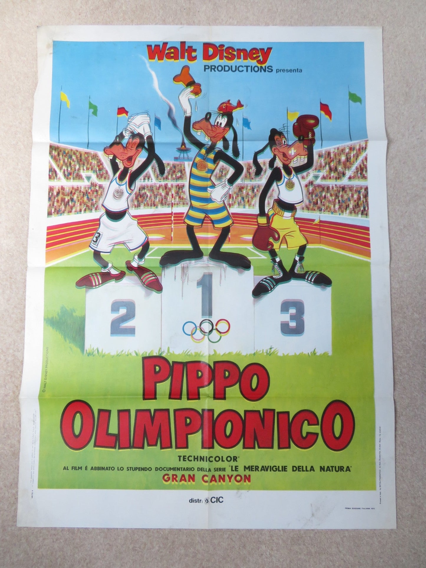SUPERSTAR GOOFY ITALIAN 2 FOGLIO POSTER DISNEY PINTO COLVIG 1972 Rendezvous Cinema Movie posters
