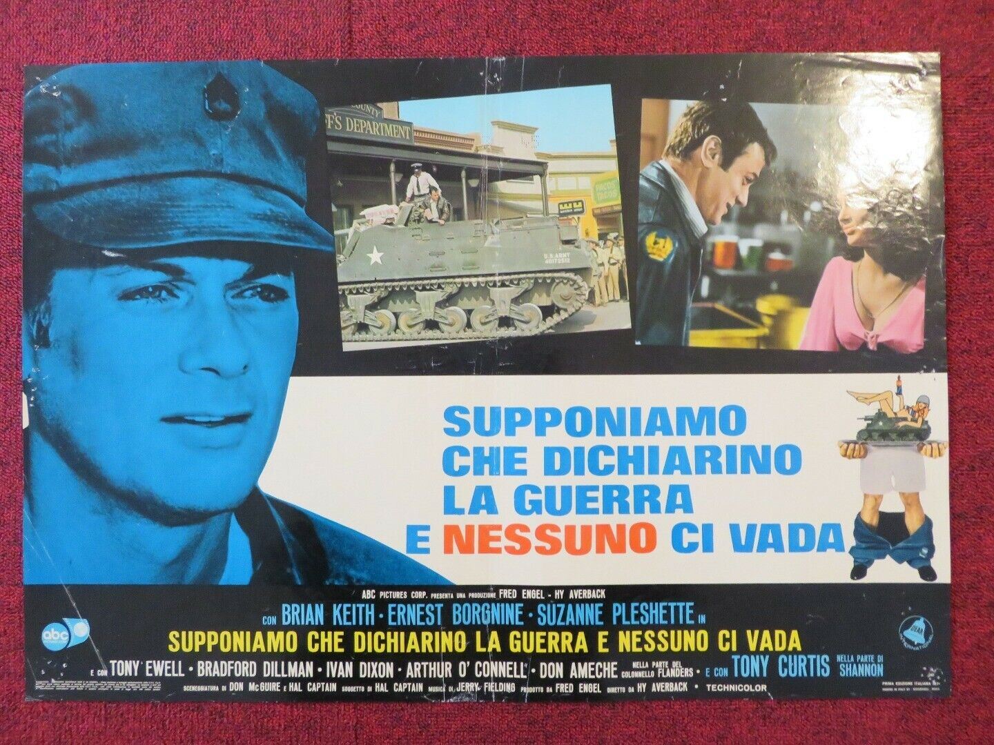SUPPONIAMO CHE DICHIARINO LA GUERRA E NESSUNO CI VADA ITALIAN FOTOBUSTA POSTER Movie posters