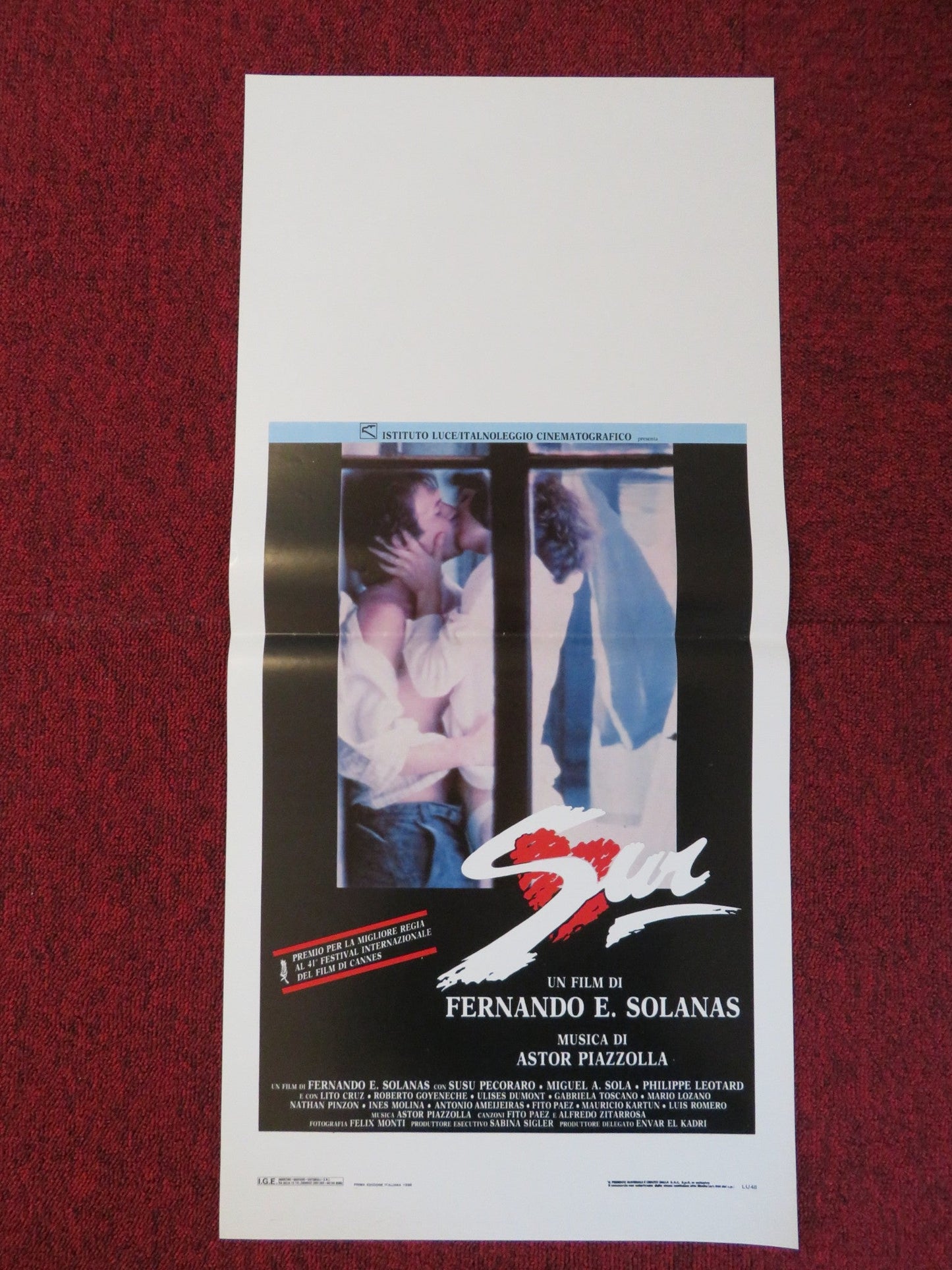 SUR / THE SOUTH ITALIAN LOCANDINA POSTER FERNANDO E. SOLANAS 1988 Rendezvous Cinema Movie posters