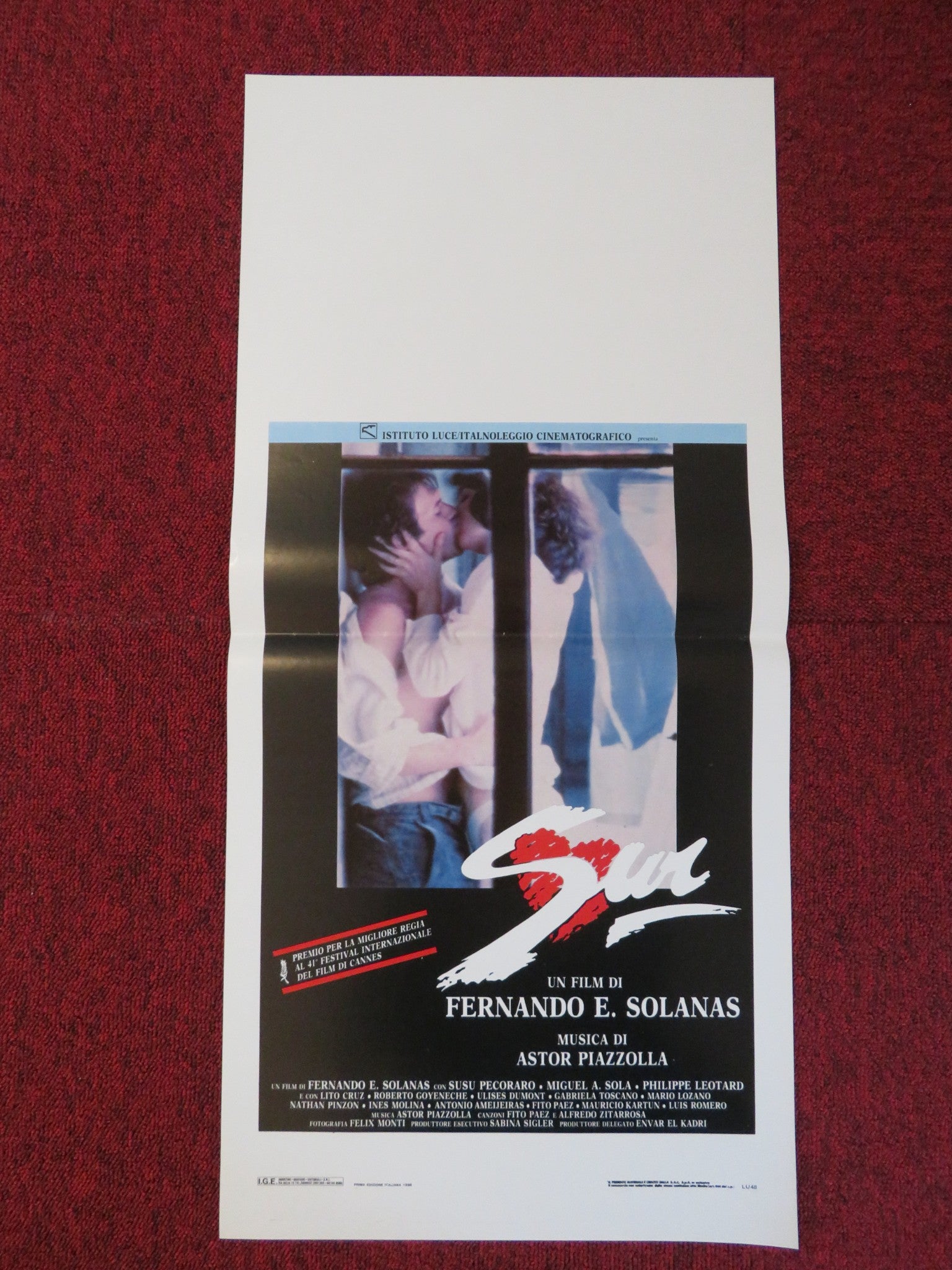 SUR / THE SOUTH ITALIAN LOCANDINA POSTER FERNANDO E. SOLANAS 1988 Rendezvous Cinema Movie posters