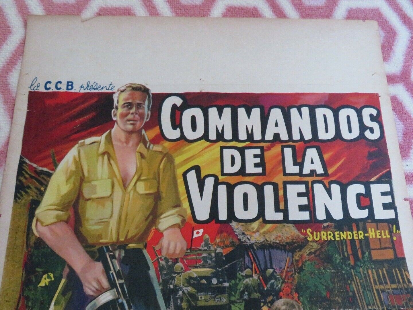 SURRENDER HELL! BELGIUM (21"x 14") POSTER KEITH ANDRE SUSAN CABOT 1959 Movie posters