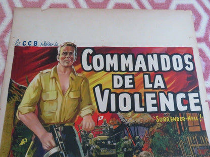 SURRENDER HELL! BELGIUM (21"x 14") POSTER KEITH ANDRE SUSAN CABOT 1959 Movie posters