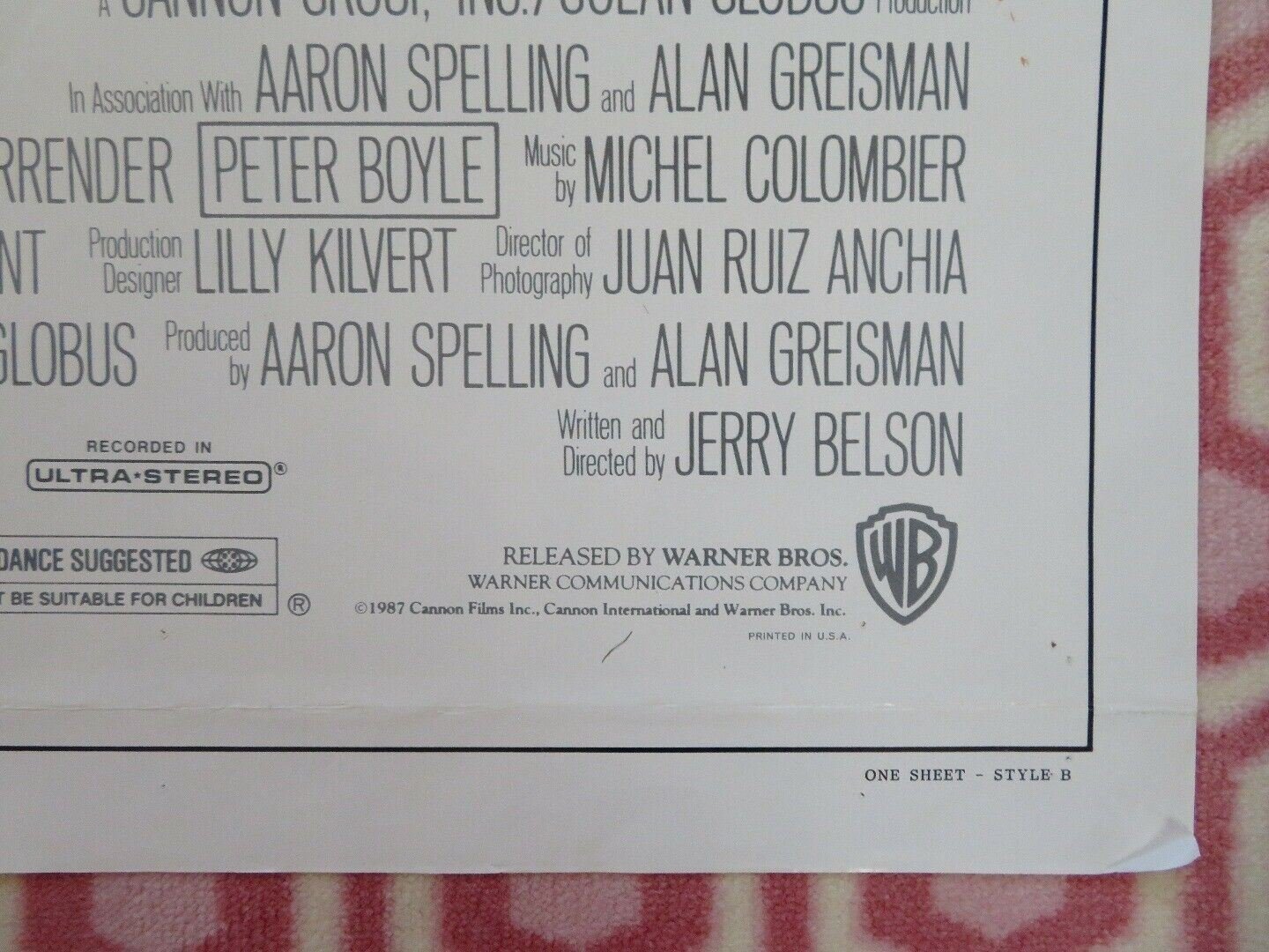 SURRENDER STYLE B US ONE SHEET POSTER MICHAEL CAINE SALLY FIELD 1987 Movie posters