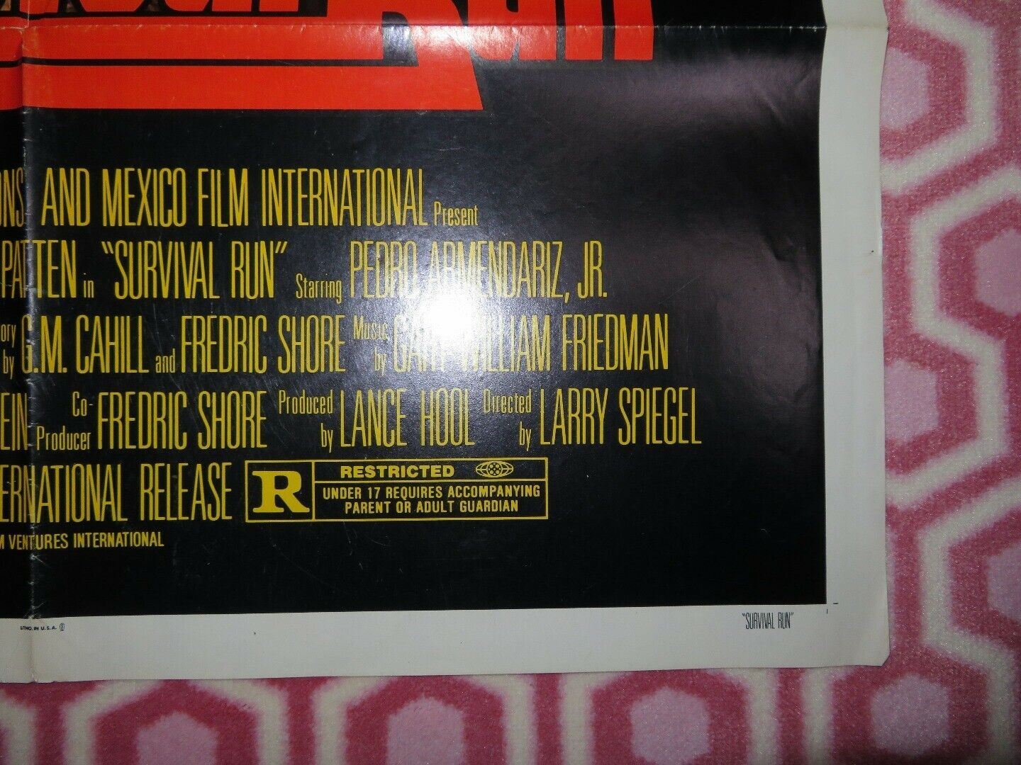 SURVIVAL RUN / SPREE US ONE SHEET POSTER PETER GRAVES RAY MILLAND - Rendezvous Cinema
