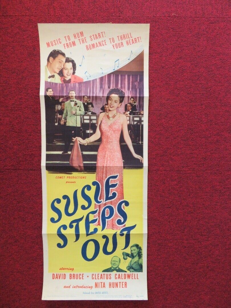 SUSIE STEPS OUT US INSERT (14"x 36") POSTER DAVID BRUCE CLEATUS CALDWELL 1946 Movie posters
