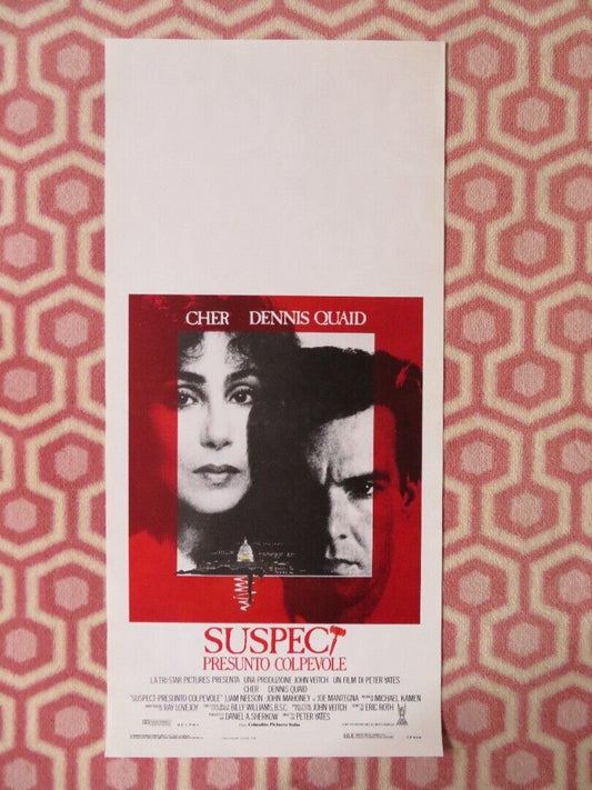 SUSPECT ITALIAN LOCANDINA (27.5"x13") POSTER CHER DENNIS QUIAD 1988 - Rendezvous Cinema