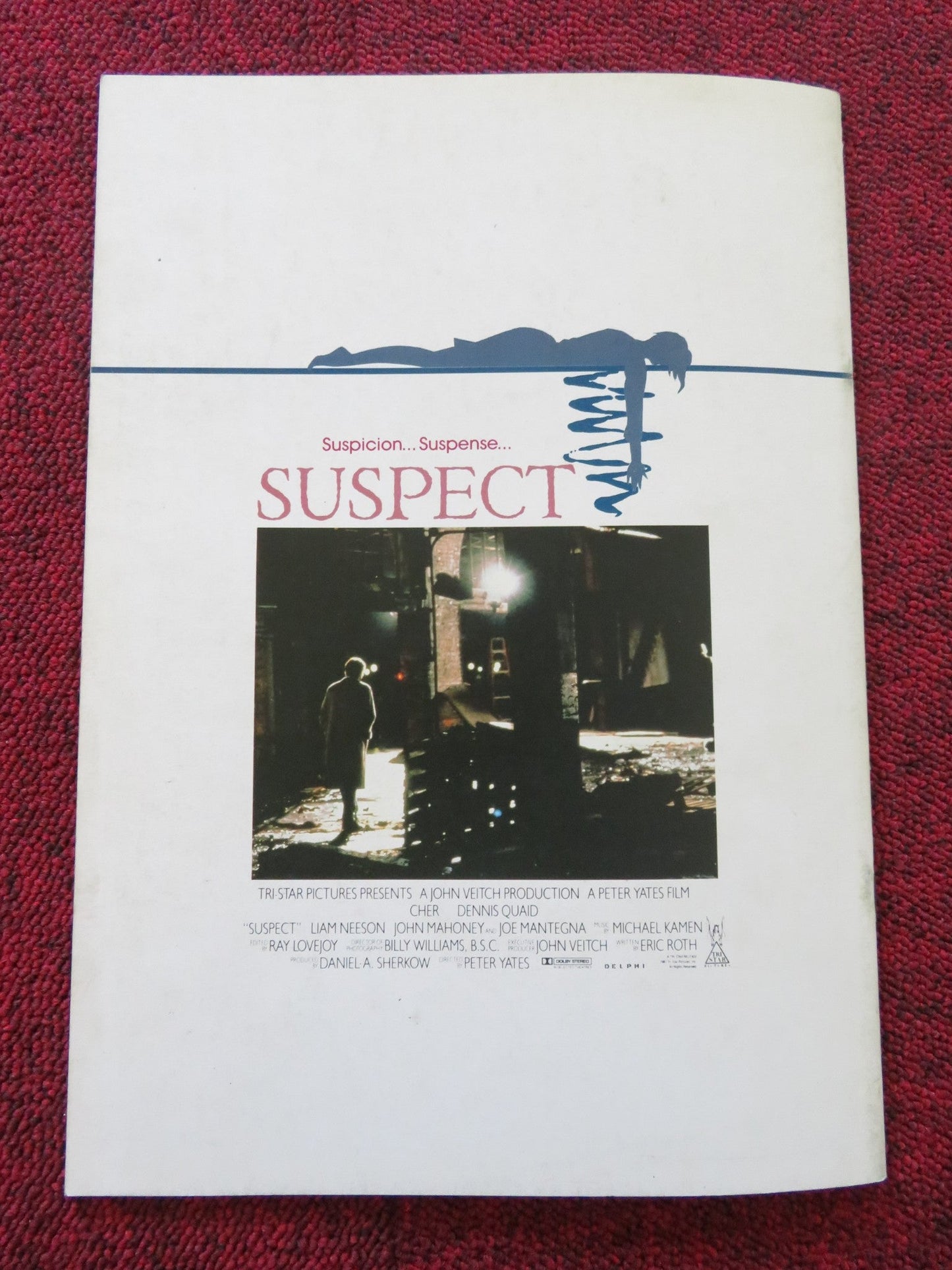 SUSPECT JAPANESE BROCHURE / PRESS BOOK CHER DENNIS QUAID 1987 Rendezvous Cinema Movie posters