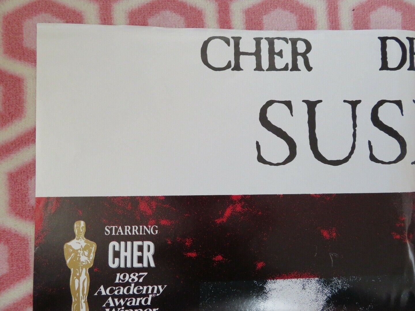 SUSPECT US VIDEO VHS POSTER FOLDED CHER DENNIS QUAID 1987 - Rendezvous Cinema