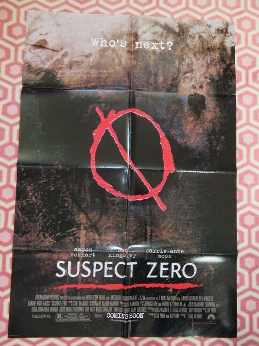 SUSPECT ZERO US ONE SHEET POSTER AARON EKHART BEN KINGSLEY 2004 Movie posters