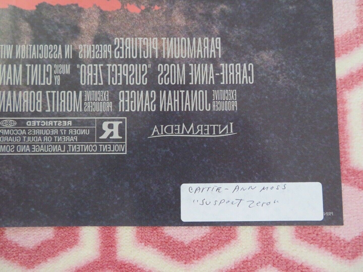 SUSPECT ZERO US ONE SHEET POSTER AARON EKHART BEN KINGSLEY 2004 Movie posters