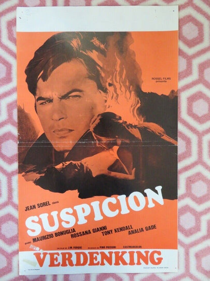 SUSPICION/ In the Eye of the Hurricane BELGIUM (21.5"x13") POSTER JEAN SOREL '71 Movie posters