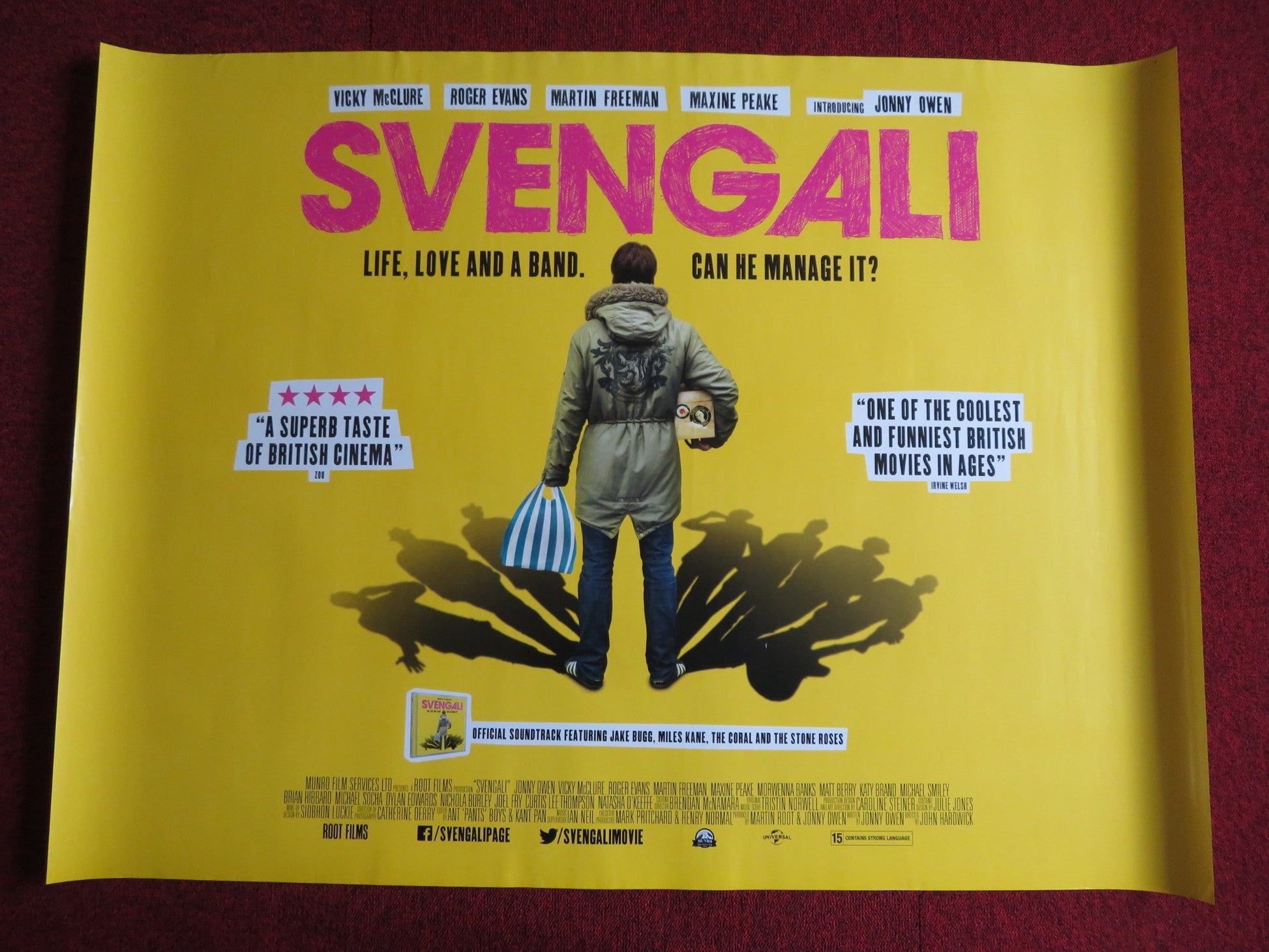 SVENGALI UK QUAD (30"x 40") ROLLED POSTER MARTIN FREEMAN MATT BERRY 2013 Rendezvous Cinema Movie posters