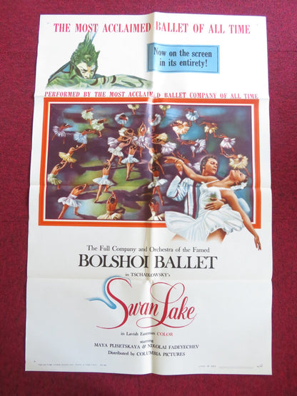 SWAN LAKE FOLDED US ONE SHEET POSTER MAYA PLISETSKAYA NIKOLAI FEDEYCHEV 1960 Rendezvous Cinema Movie posters