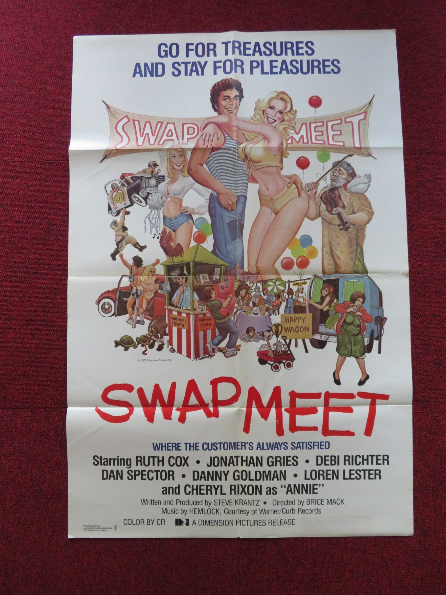 SWAP MEET FOLDED US ONE SHEET POSTER RUTH COX JONATHAN GRIES 1979 Rendezvous Cinema Movie posters