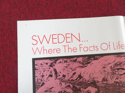 SWEDEN HEAVEN AND HELL FOLDED US ONE SHEET POSTER EDMOND PURDOM 1969 Rendezvous Cinema Movie posters