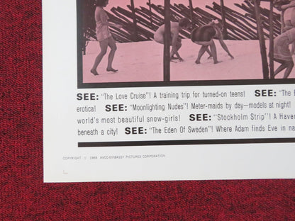 SWEDEN HEAVEN AND HELL FOLDED US ONE SHEET POSTER EDMOND PURDOM 1969 Rendezvous Cinema Movie posters