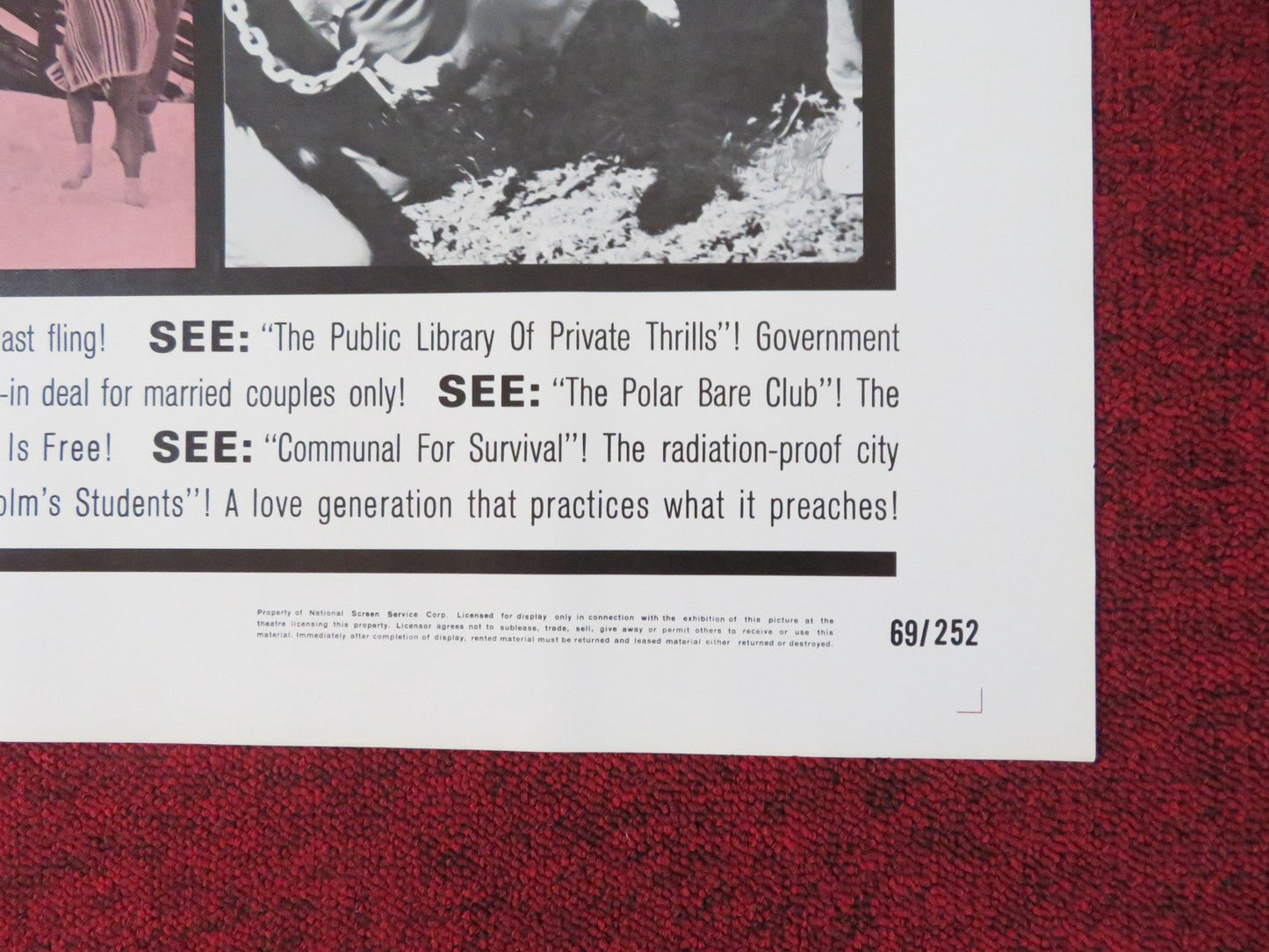 SWEDEN HEAVEN AND HELL FOLDED US ONE SHEET POSTER EDMOND PURDOM 1969 Rendezvous Cinema Movie posters