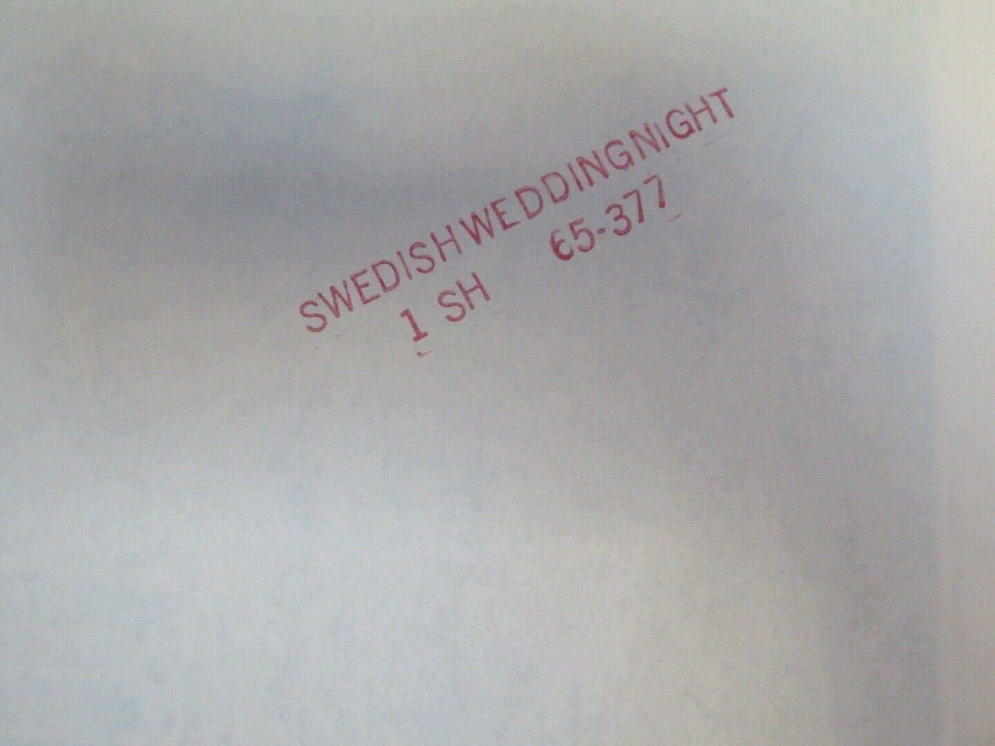 SWEDISH WEDDING NIGHT US ONE SHEET POSTER JARL KULLE 1964 Movie posters
