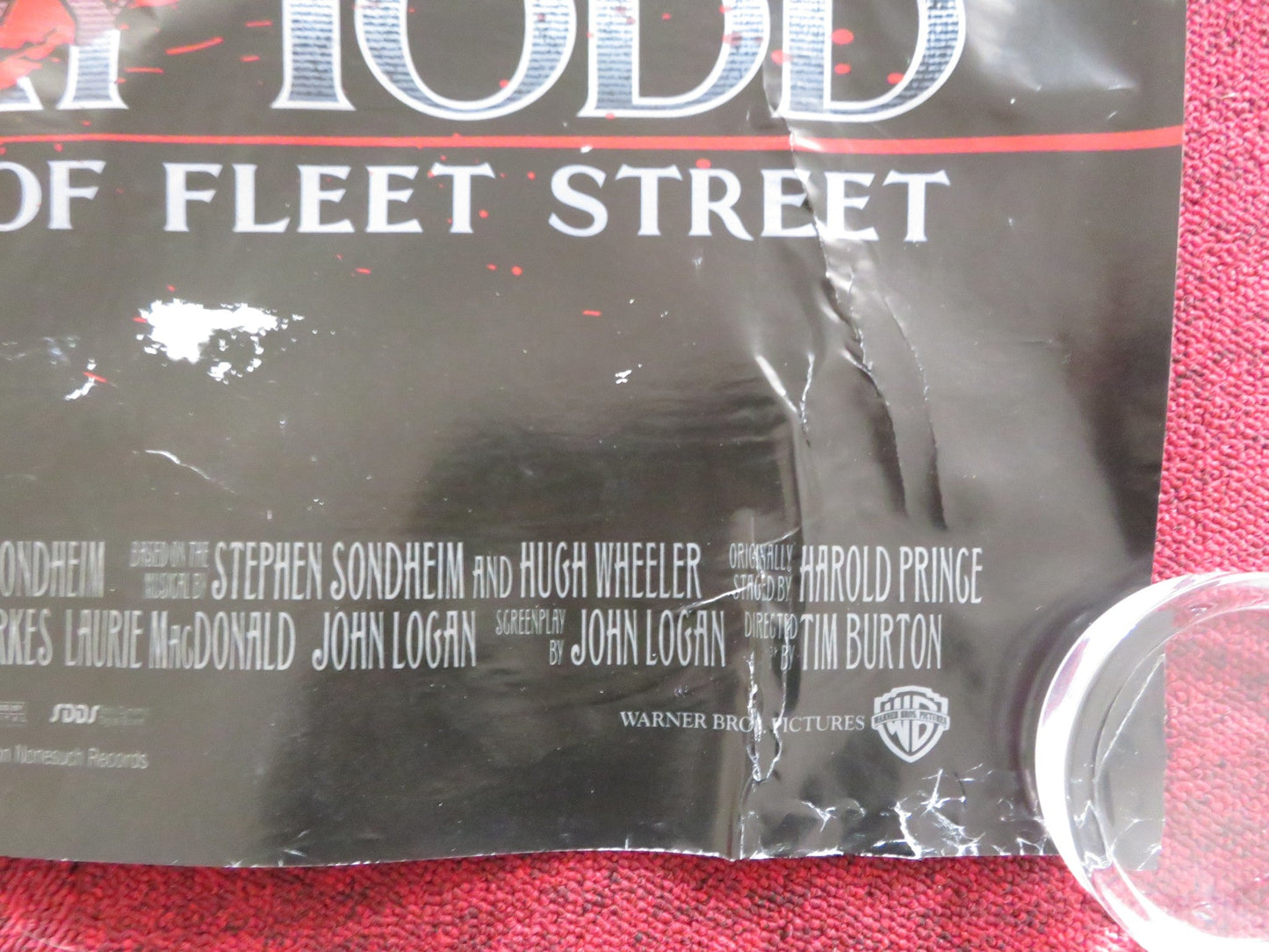 SWEENEY TODD: THE DEMON BARBER OF FLEET STREET UK QUAD (30"x 40") ROLLED POSTER Rendezvous Cinema Movie posters