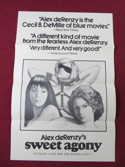 SWEET AGONY US TRI FOLDED ONE SHEET ROLLED POSTER JOAN DEVLON CLAIRE JAMES 1974 Rendezvous Cinema Movie posters