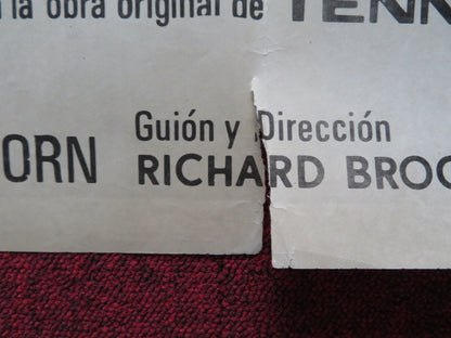 SWEET BIRD OF YOUTH ARGENTINIAN POSTER PAUL NEWMAN RIP TORN 1962 Rendezvous Cinema Movie posters