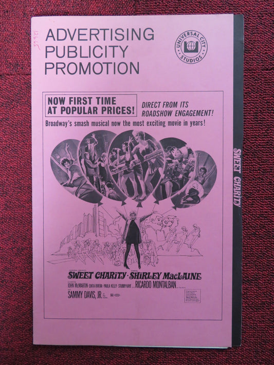 SWEET CHARITY - PRESSBOOK UNCUT UNIVERSAL SHIRLEY MACLAINE JOHN MCMARTIN 1969 Rendezvous Cinema Movie posters