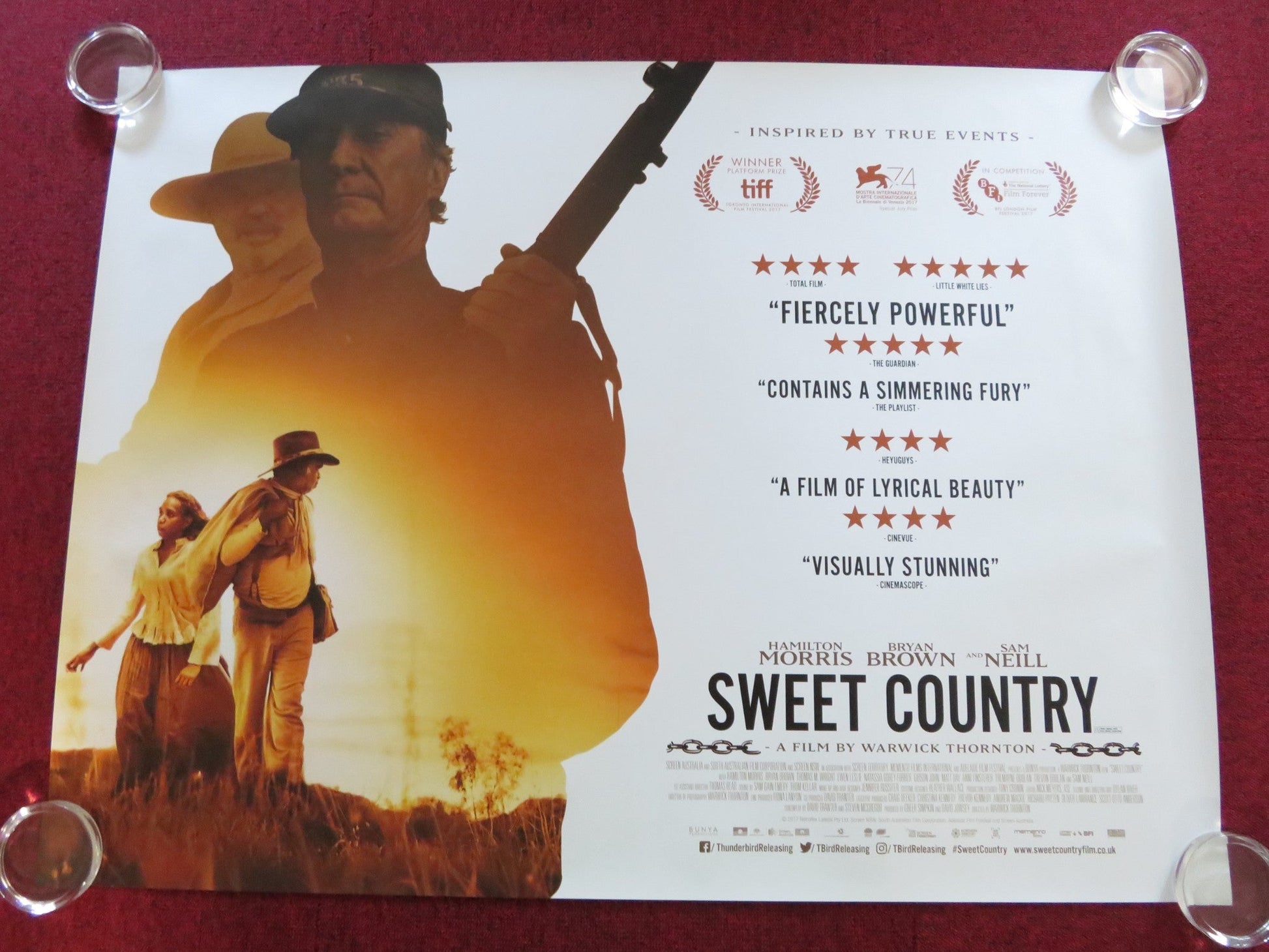SWEET COUNTRY UK QUAD ROLLED POSTER HAMILTON MORRIS SAM NEILL 2017 Rendezvous Cinema Movie posters