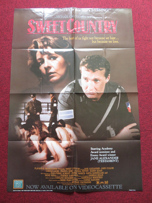 SWEET COUNTRY VHS FOLDED US ONE SHEET POSTER JANE ALEXANDER 1986 Rendezvous Cinema Movie posters