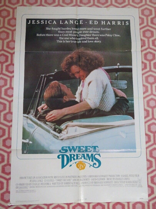 SWEET DREAMS FOLDED US ONE SHEET POSTER JESSICA LANGE ED HARRIS 1985 Movie posters