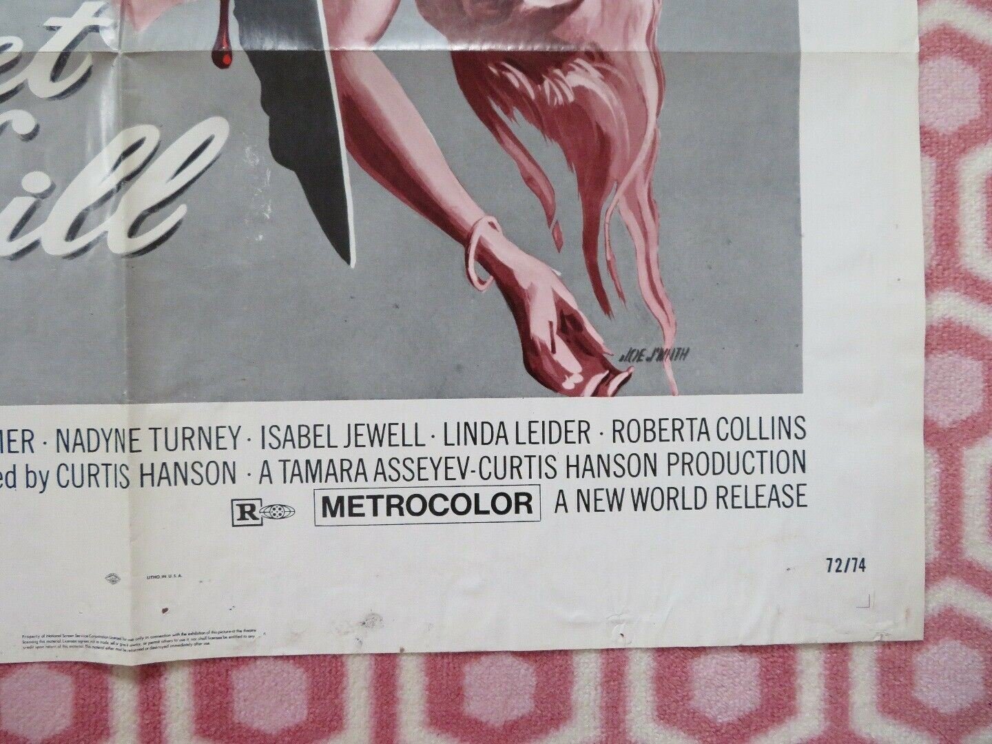SWEET KILL FOLDED US ONE SHEET POSTER TAB HUNTER CHERIE LATIMER 1972 Movie posters