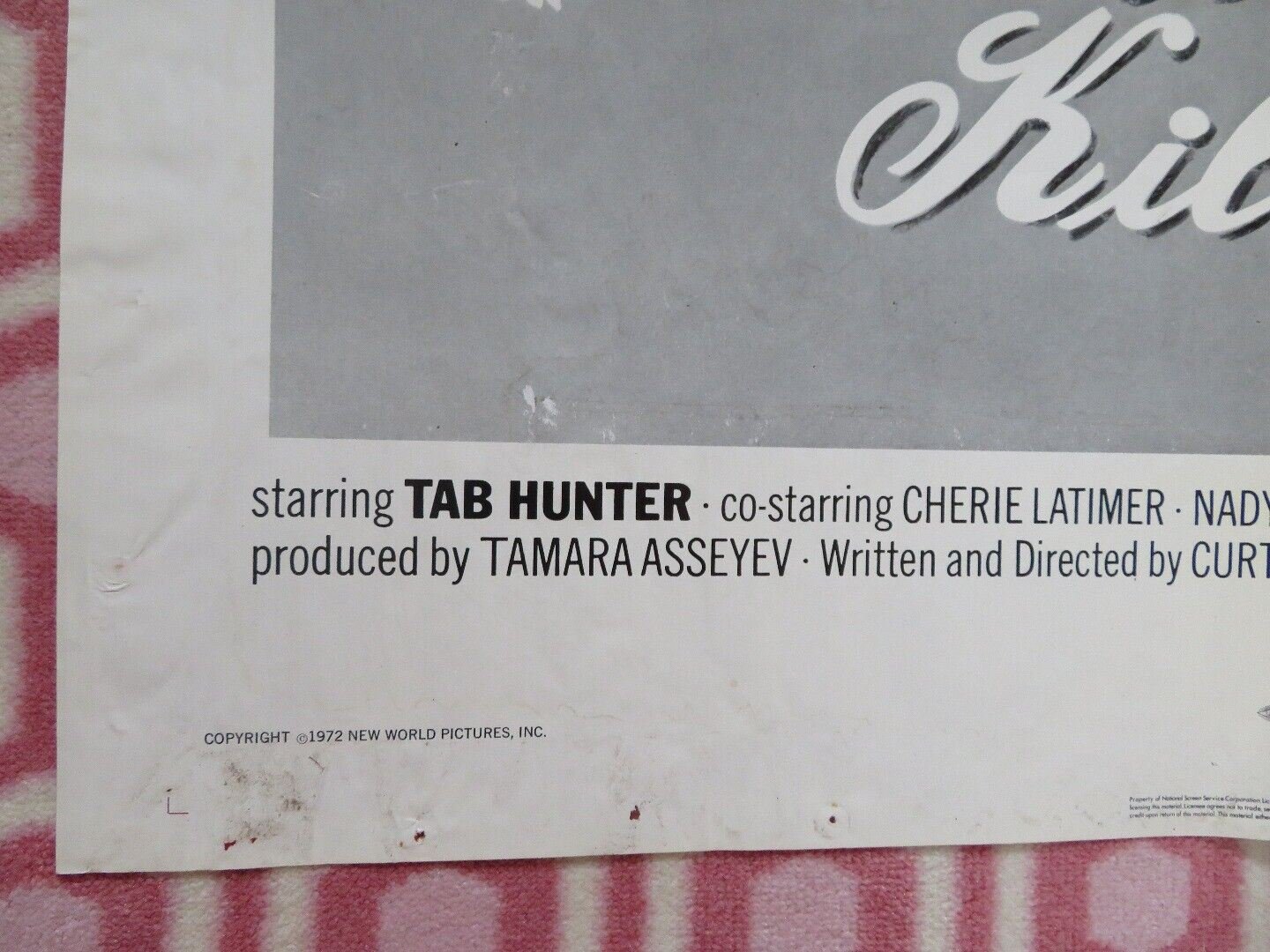 SWEET KILL FOLDED US ONE SHEET POSTER TAB HUNTER CHERIE LATIMER 1972 Movie posters