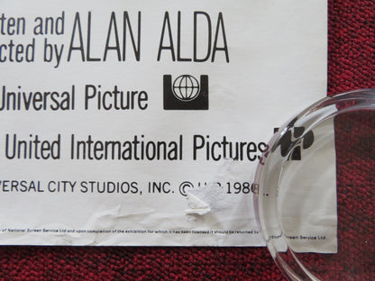 SWEET LIBERTY UK QUAD (30"x 40") ROLLED POSTER ALAN ALDA MICHAEL CAINE 1986 Rendezvous Cinema Movie posters